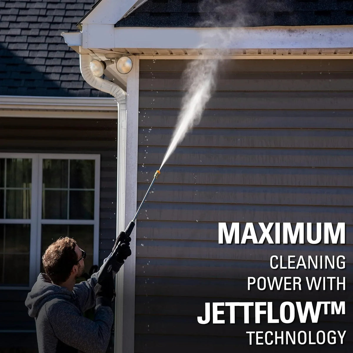 2300 pounds/square inch true brushless electric high-pressure cleaning machine (2.3 gallons/minute), 25 feet hose, quick-connect nozzle, 15°, 24°, 40° soap nozzles and turbine nozzle