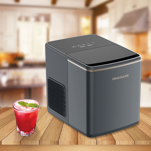 26 lb Countertop Bullet Ice Maker with Touch Controls – Grey