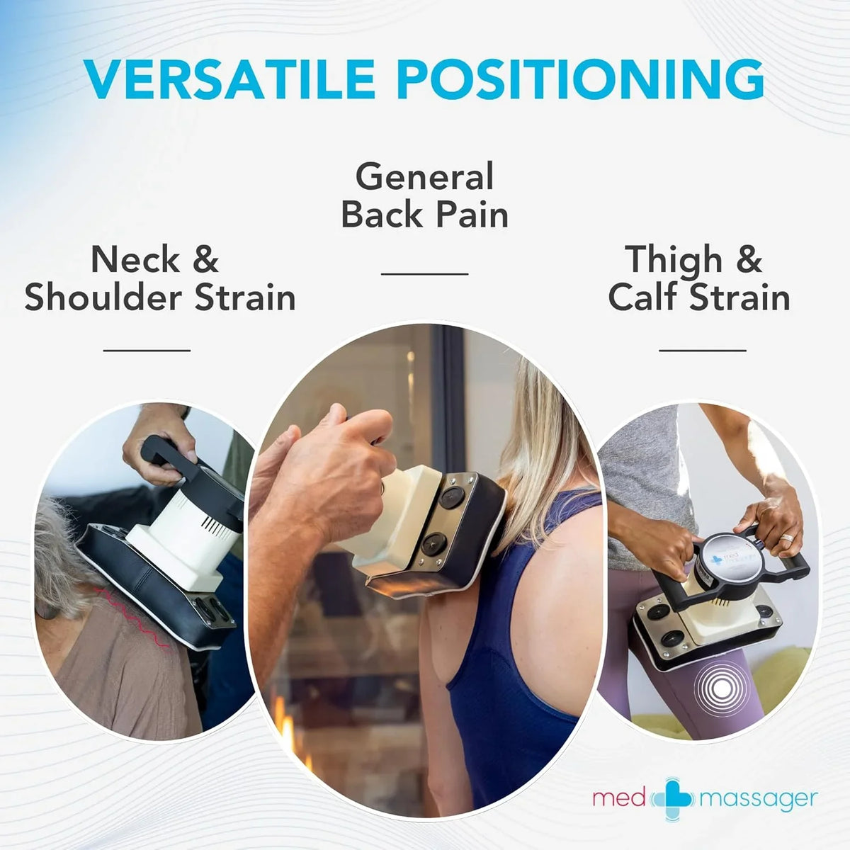 Thermobalancing Massager Plus - A handheld deep-tissue massager suitable for the back, legs and shoulders. It features two speed treatment modes, which can relieve pain and promote blood circulation.