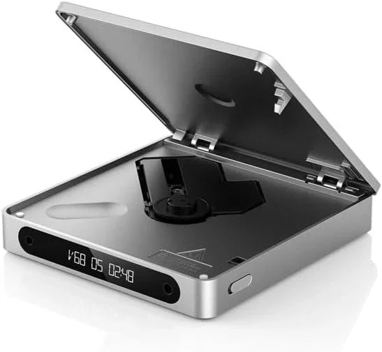 Multifunctional portable stereo CD player, equipped with long-lasting batteries, supports USB copying function, has optical/coaxial/3.5mm/4.4mm output interfaces (transparent (Wireless))