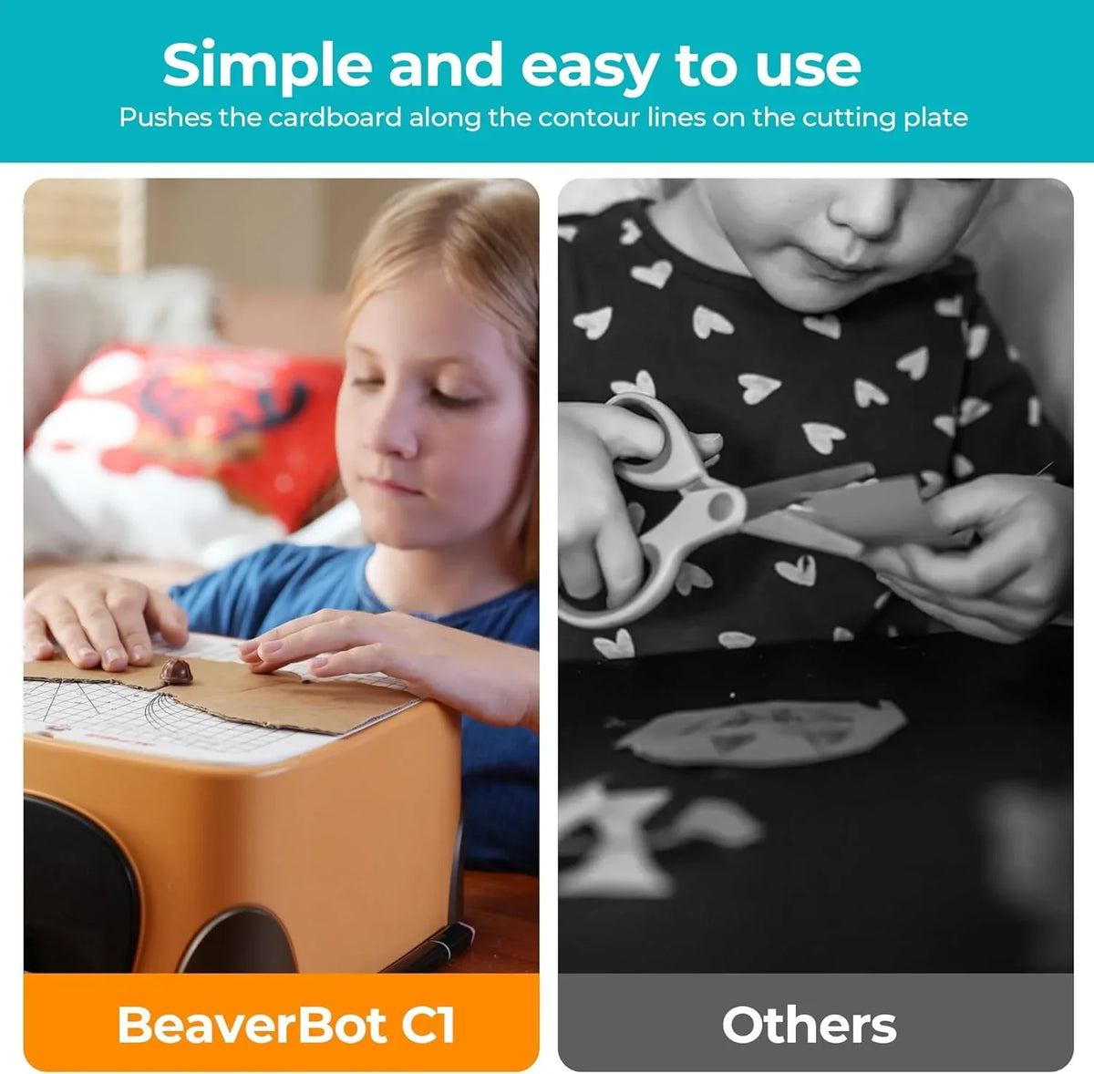 BEAVERBOT Kids Cardboard Cutter STEM Craft Kit, Ages 3