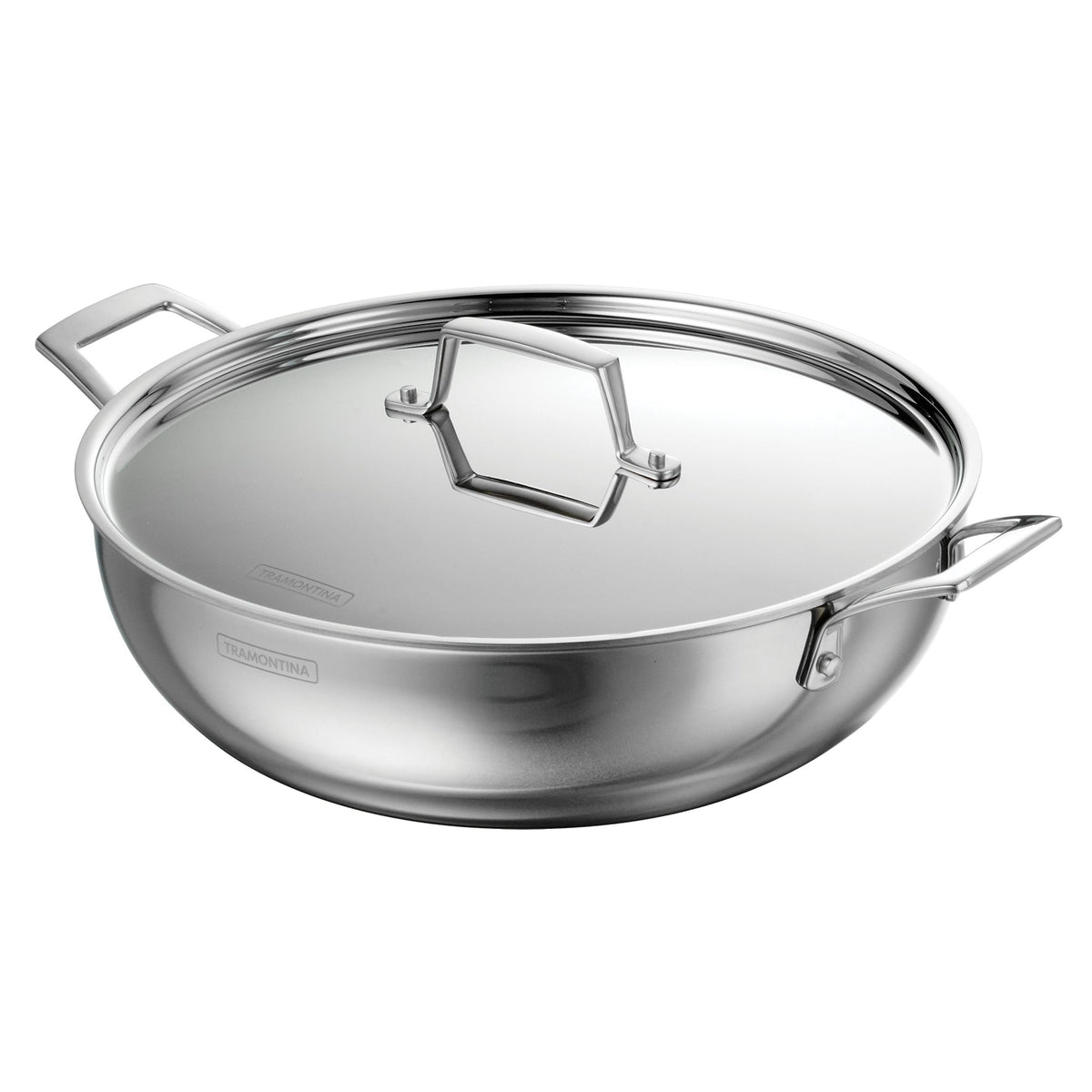 6 Qt Tri-Ply Clad Stainless Steel Covered Kadai