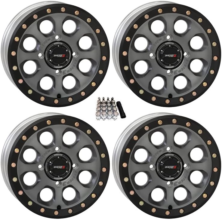 SB-7 Beadlock 15" Wheels Titanium (5 2) RZR 1000 XP/Ranger XP 900/1000
