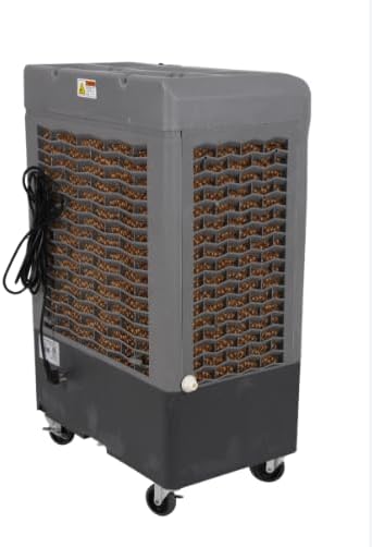 Portable Swamp Coolers - 1300 CFM MC18M Evaporative Air Cooler with 2-Speed Fan, 53.4 dB - 500 sq. ft. Coverage Evaporative Air Cooler Portable High Velocity Outdoor Cooling Fan by Hessaire - White