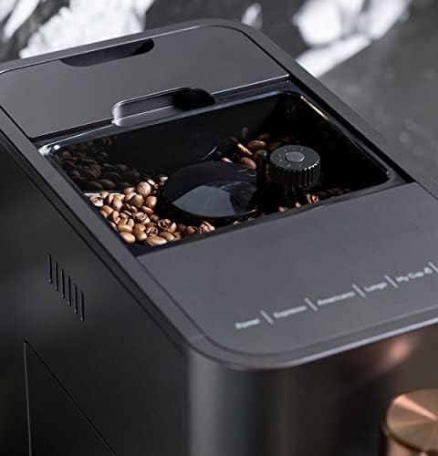 Automatic coffee grinder coffee machine, built-in milk frother, adjustable coffee bean grinder, one-button brewing function