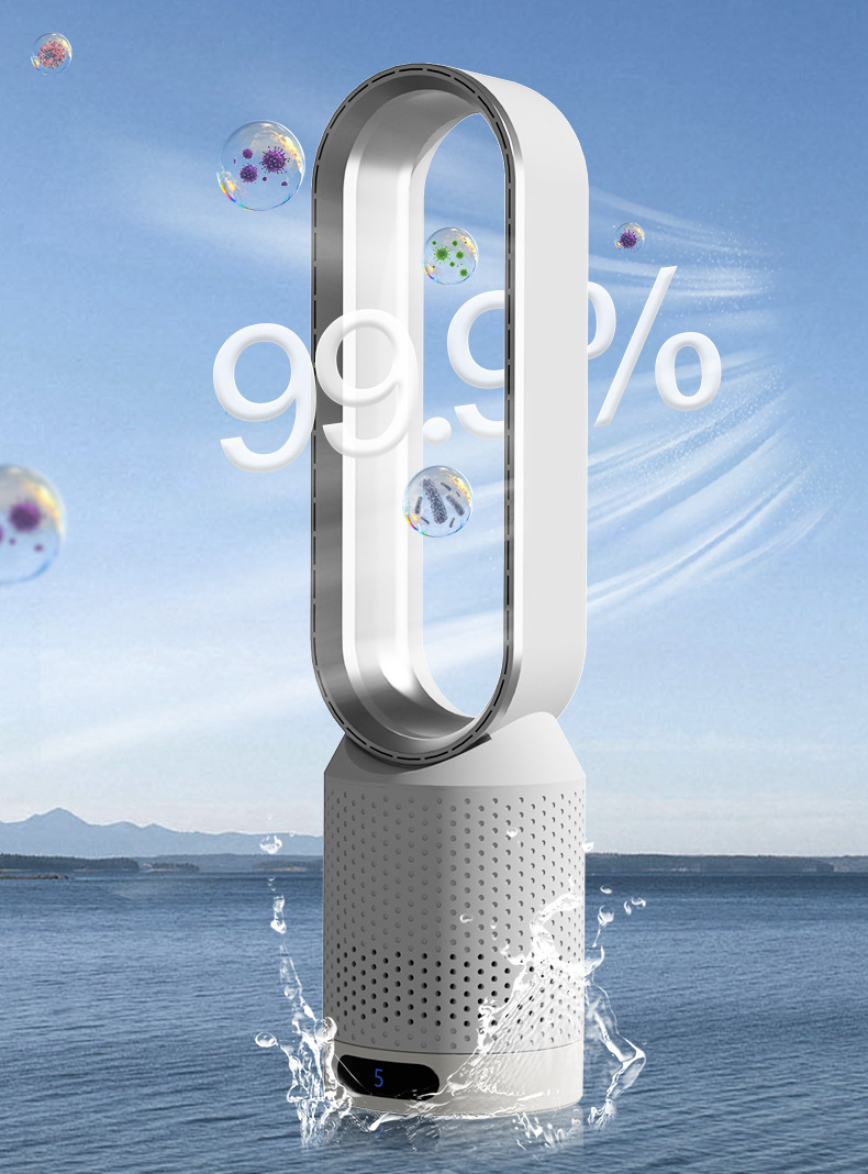 Bladeless Air Cooler – 3-in-1 Fan with Oscillation & Touch Control