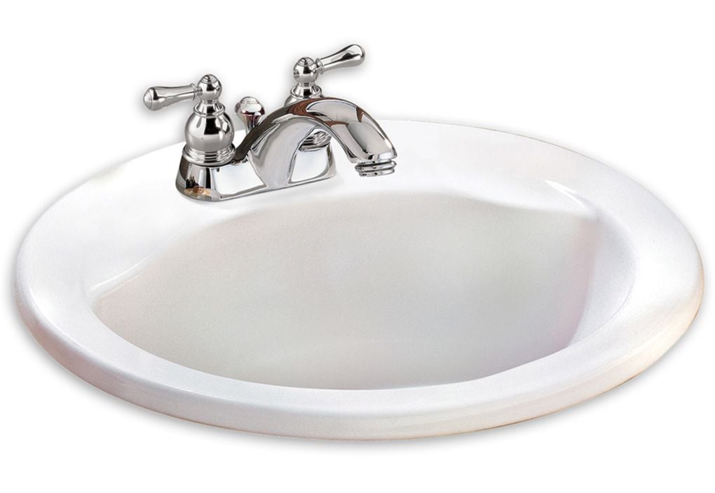Cadet Round 4-in Center Drop-In Bathroom Sink/Basin with Overflow, White, 19-in