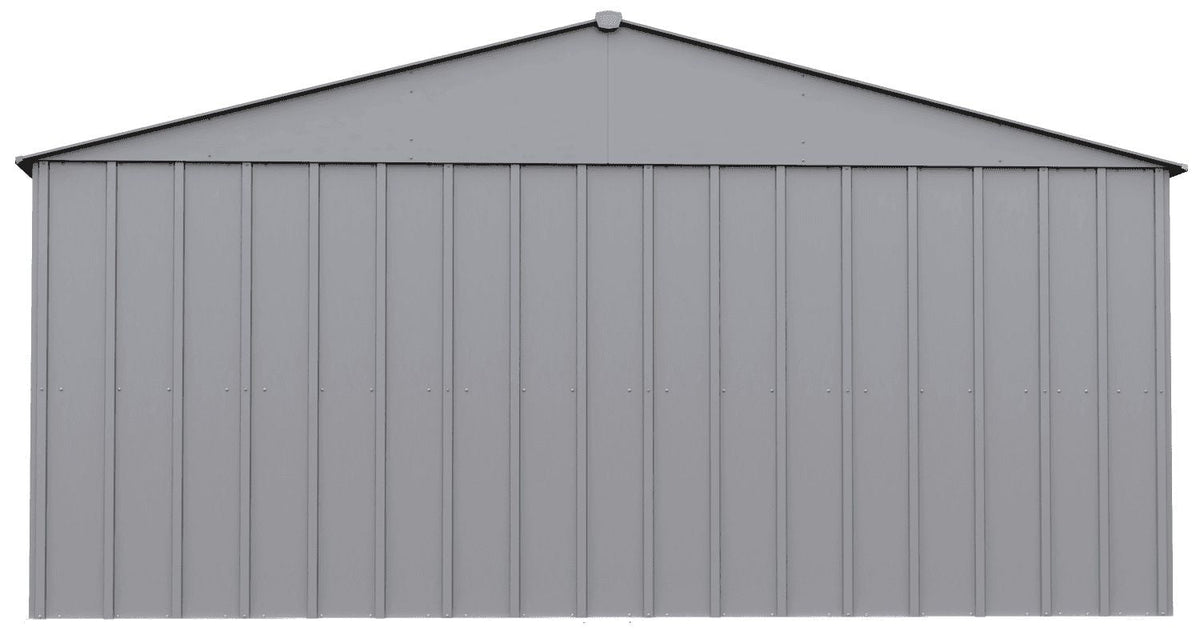 Arrow Classic 14x14-ft Flute Grey Corrosion-Resistant Steel Shed