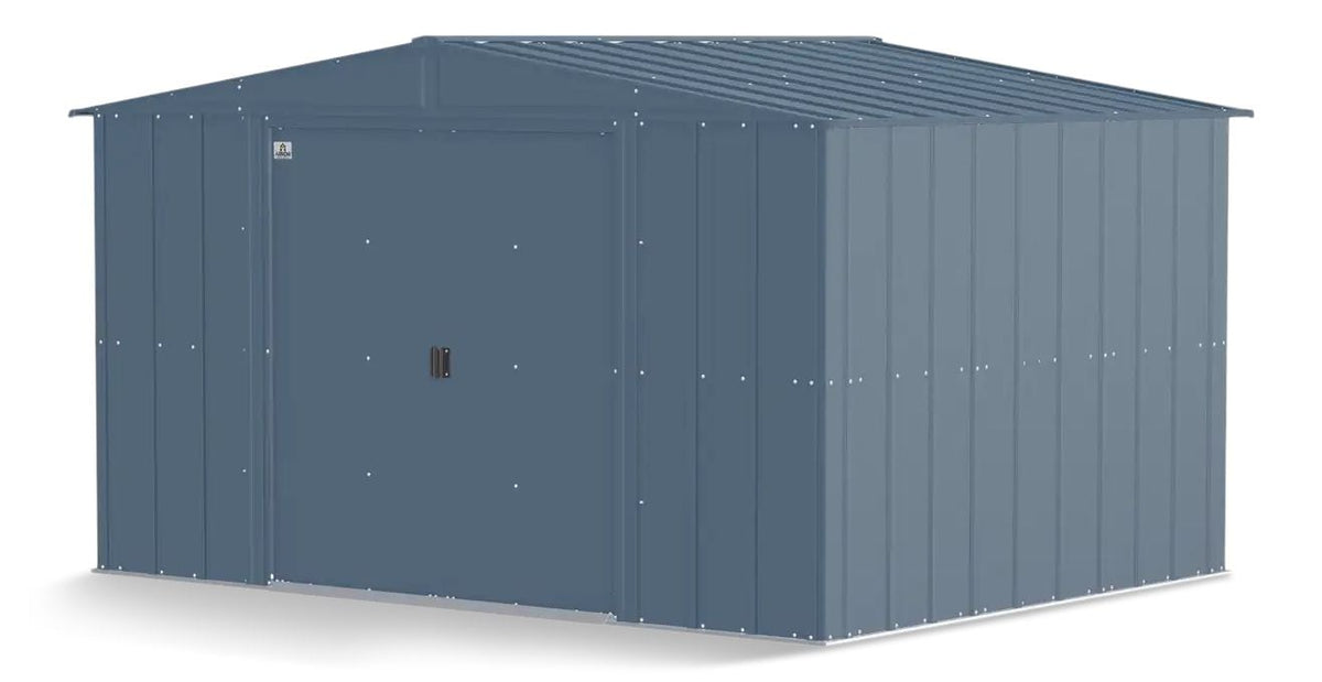 Arrow Classic Galvanized Steel Storage Shed, Blue Grey, 10-ft x 8-ft
