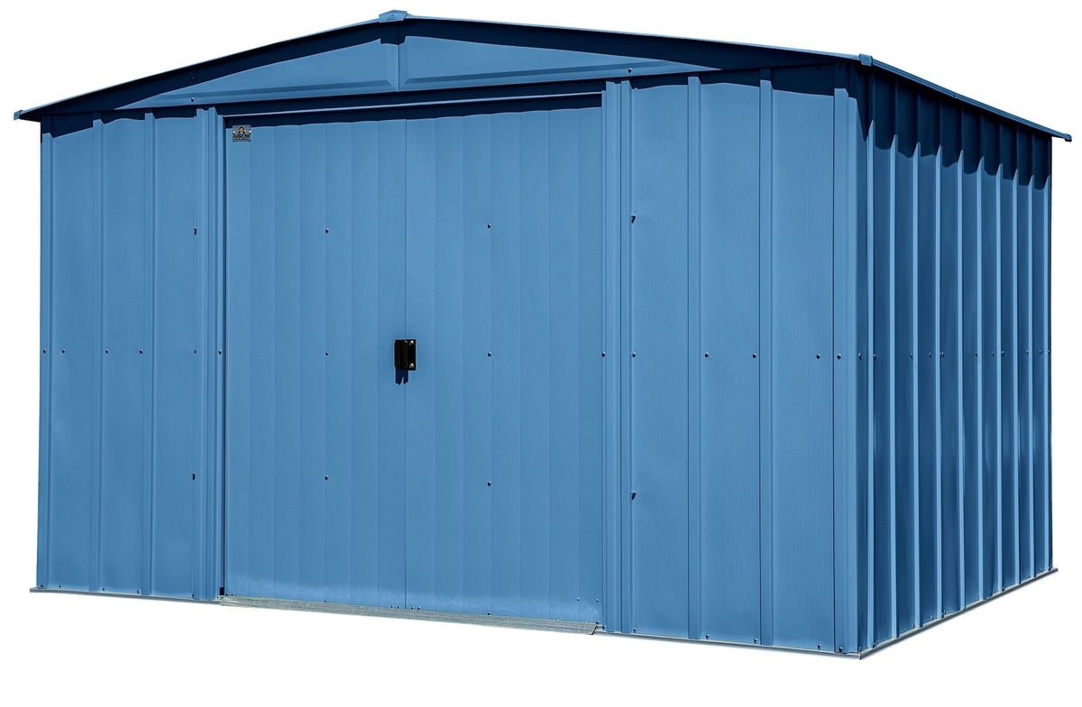 Arrow Classic Galvanized Steel Storage Shed, Blue Grey, 10-ft x 8-ft