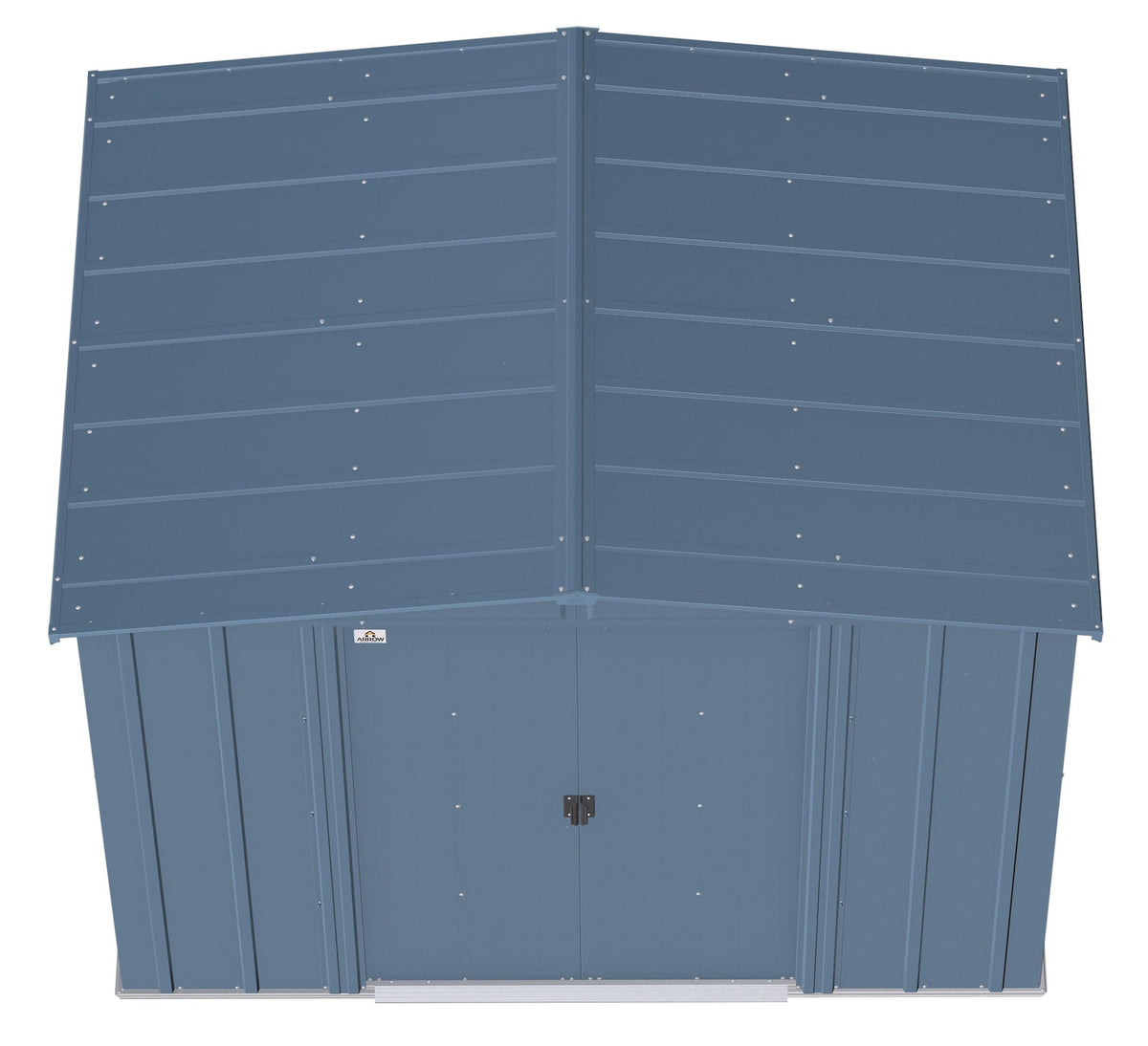 Arrow Classic Galvanized Steel Storage Shed, Blue Grey, 8-ft x 6-ft