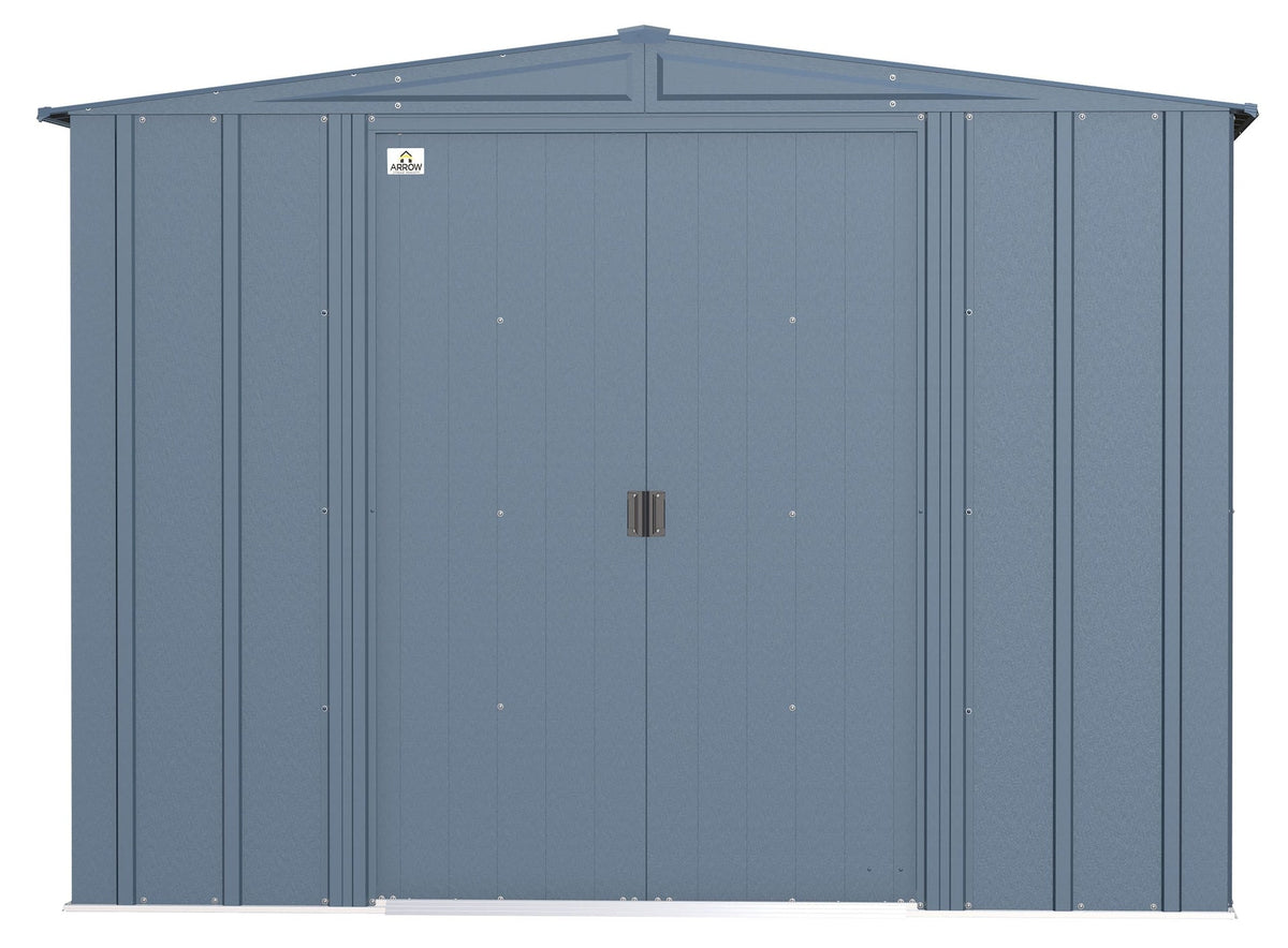 Arrow Classic Galvanized Steel Storage Shed, Blue Grey, 8-ft x 8-ft
