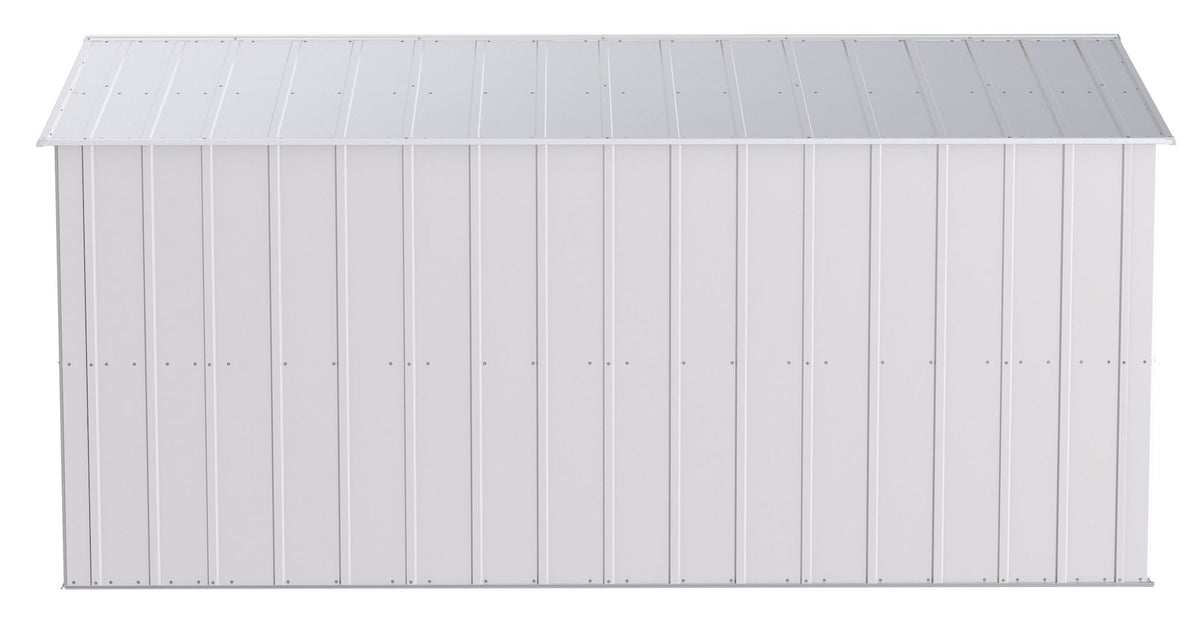 Arrow Classic Galvanized Steel Storage Shed, Flute Grey, 10-ft x 14-ft