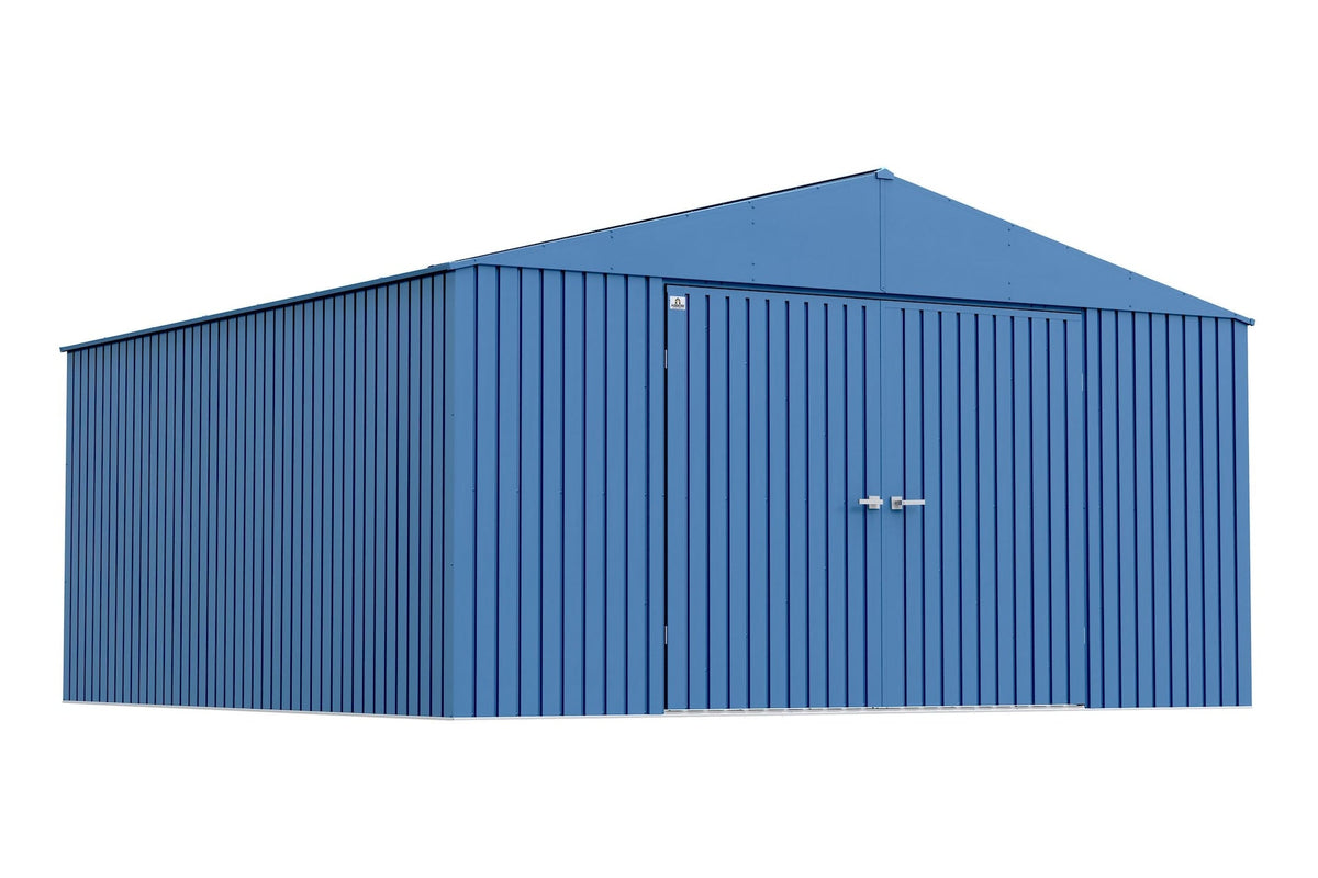 Arrow Elite 14x14-ft Corrosion-Resistant Blue Grey Steel Shed