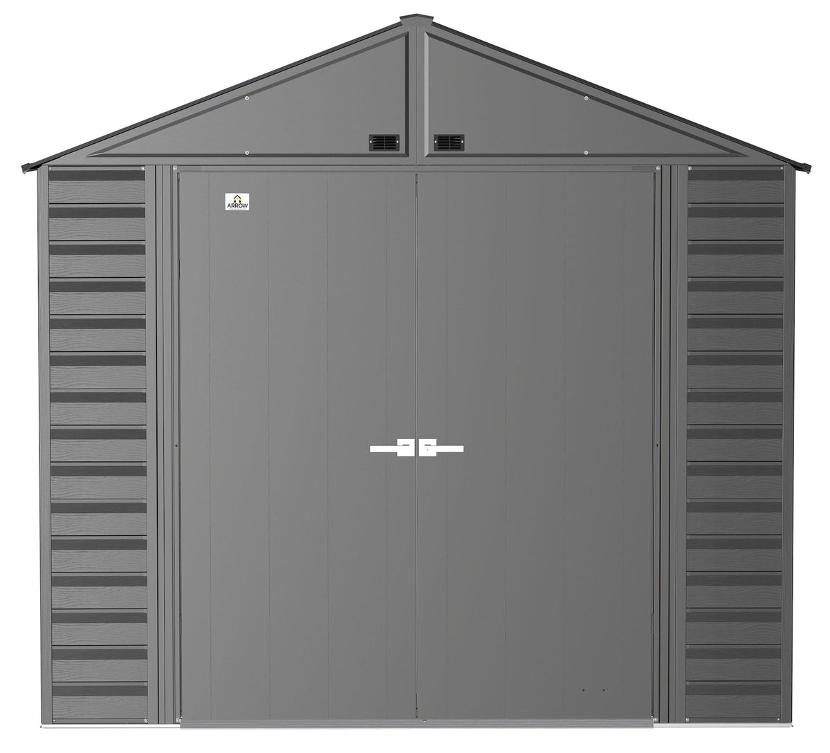 Arrow Select Galvanized Steel Storage Shed, Charcoal, 8-ft x 6-ft