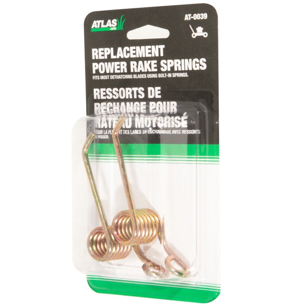 Atlas Thatcher Steel Bolt-On Replacement Springs, 2-pk; for Lawn Mower Dethatching Blades