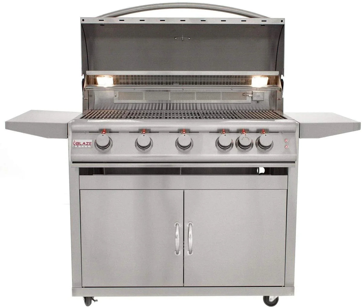 Blaze Freestanding Grill with Lights (BLZ-5LTE2-LP-BLZ-5-CART), 40-inch, Propane Gas