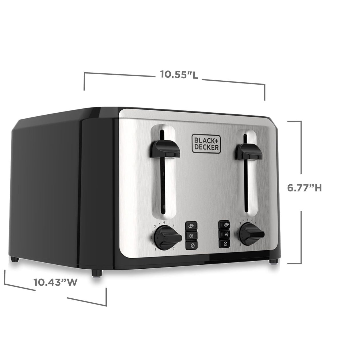 Extra Wide Slots Toaster with 7 Settings, 4-Slices