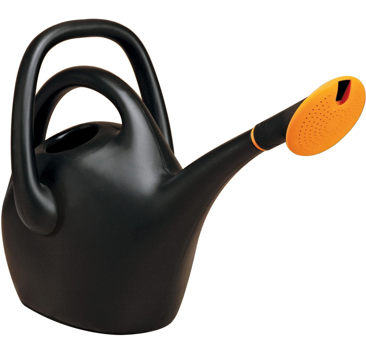 Easypour 2-in-1 Spout Watering Can with Dual Handle, 9.8-L, (2.6 US gal) Black