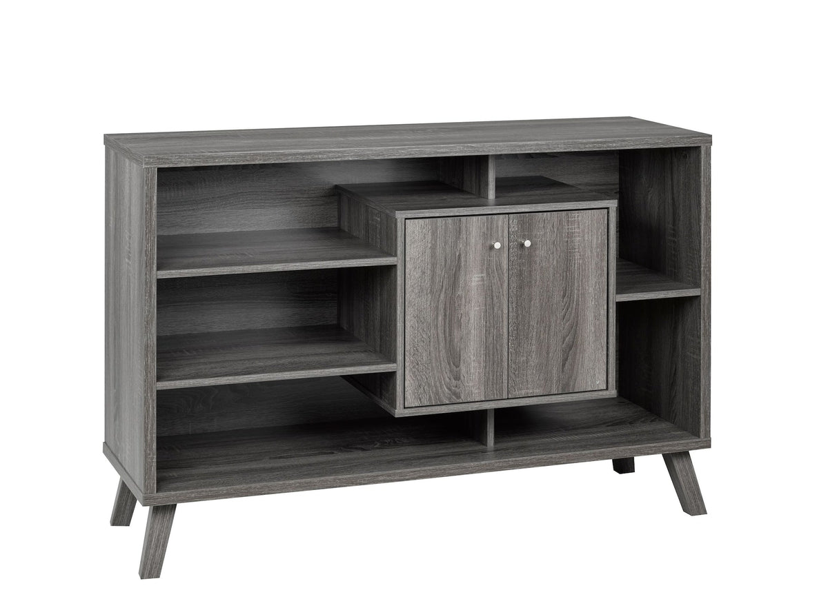 Multi-Tier Wooden Dining Buffet/Server with Storage, Grey