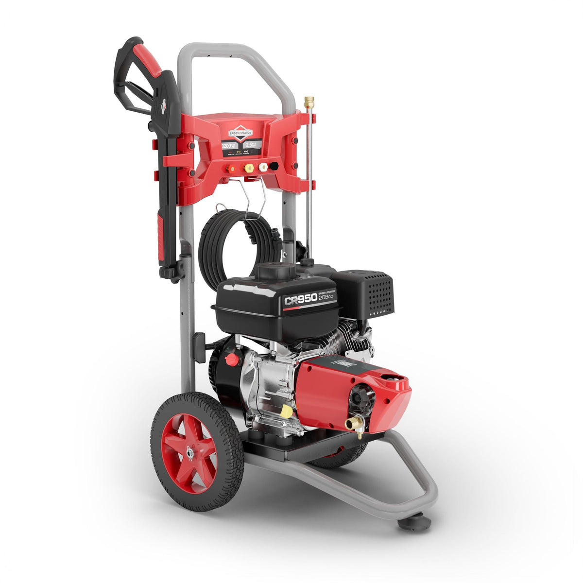 3200 PSI 2.5 GPM 208cc Engine Wheeled Gas Pressure Washer