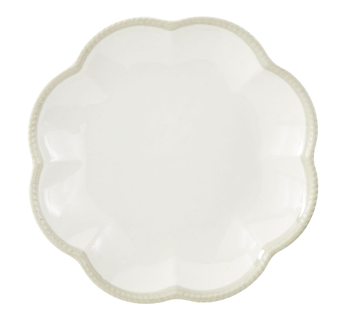 CANVAS Scalloped Side Plate, BPA-free, Plastic, Ivory Colour