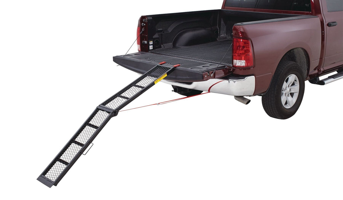 CargoMaster Power Sport Steel Mesh Centre Folding Loading Ramp, 80 x 11 in, Single Ramp