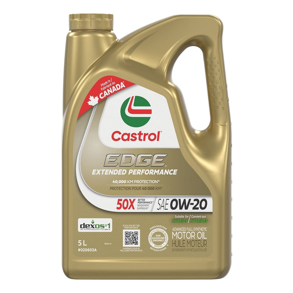 EDGE Extended Performance 0W20 Synthetic Engine/Motor Oil, 5-L