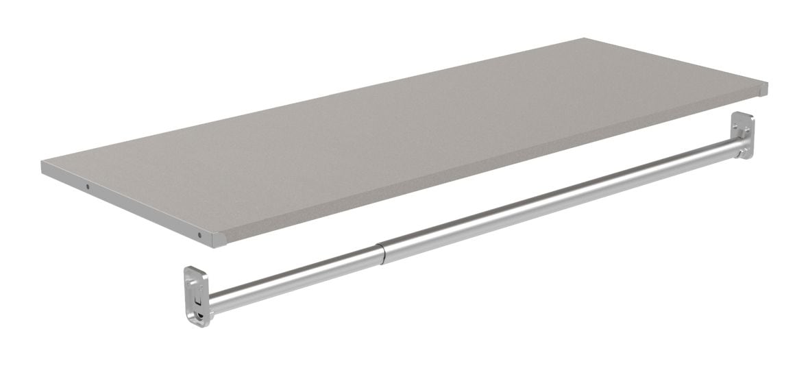 Modular Shelf & Hang Rod Kit, Taupe