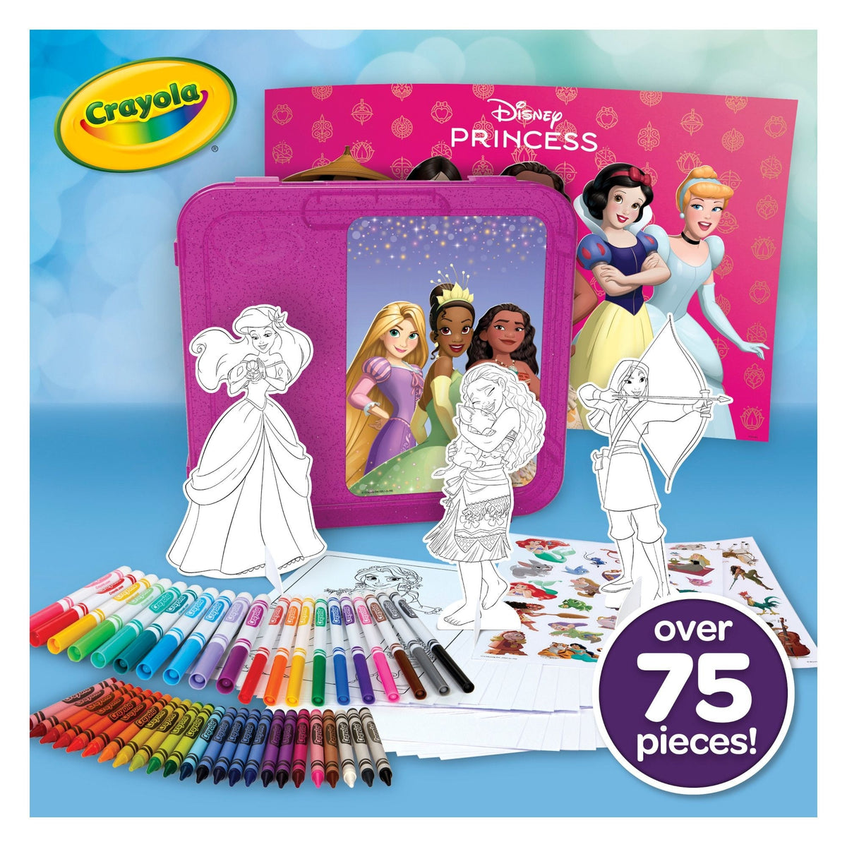 Princess Art Case, Arts & Crafts Kit for Kids, 79-pc, Ages 5+
