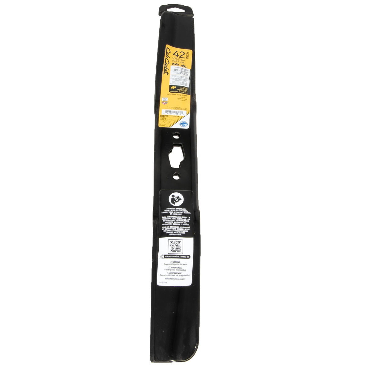 Replacement High-Lift S-Blade Set, Fits 2022 & After Models, Black, 42-in, 2-pk