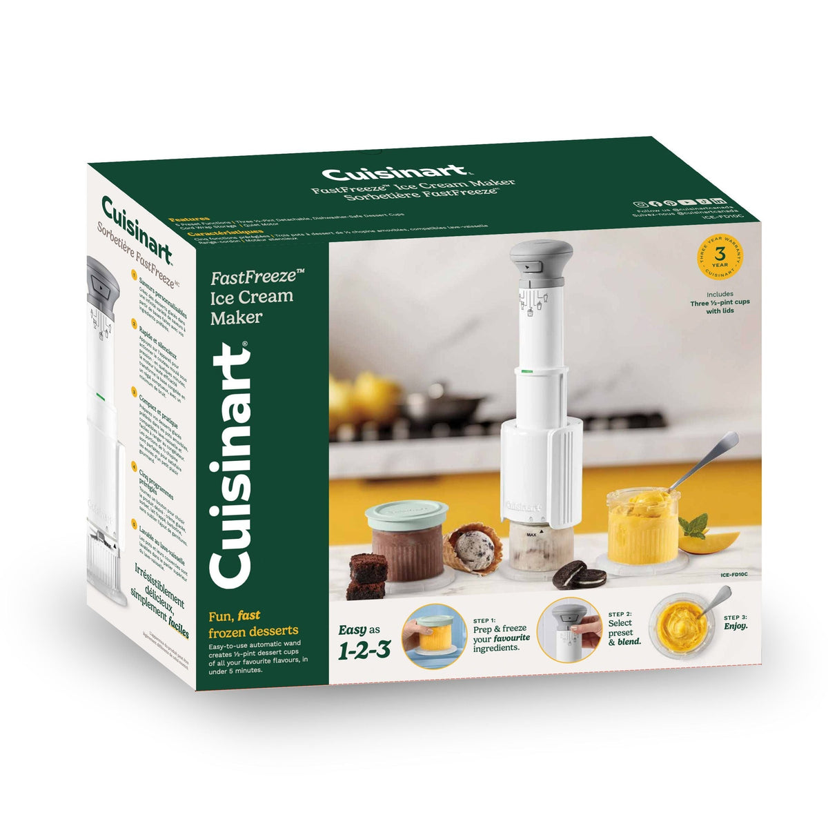 Fast Freeze White Ice Cream & Yogurt Maker