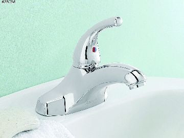 Plymouth Single Handle 4-in Centreset Bathroom Sink Faucet with Pop-Up Drain, Chrome