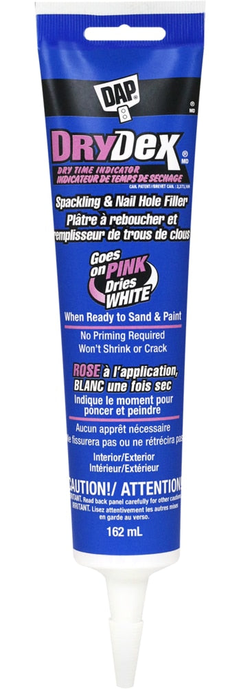 DryDex Spackling Nail & Hole Repair Filler with Dry Time Indicator, Shrink-Proof, 162-mL