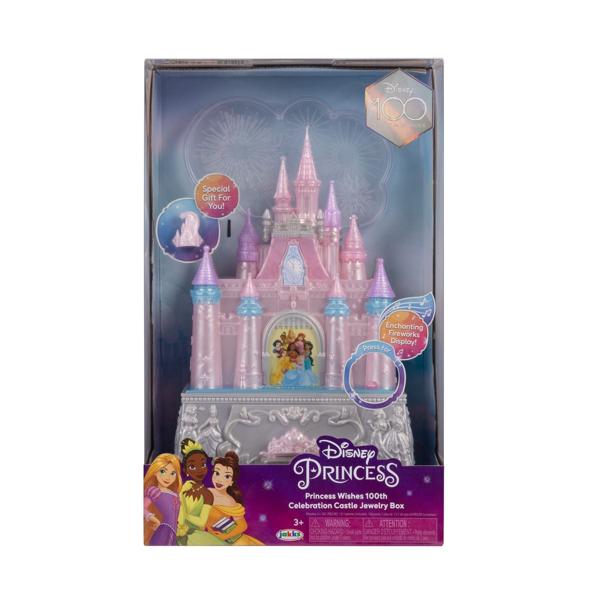 Princess Wishes 100th Celebration Castle Musical Jewellery Box, Ages 3+