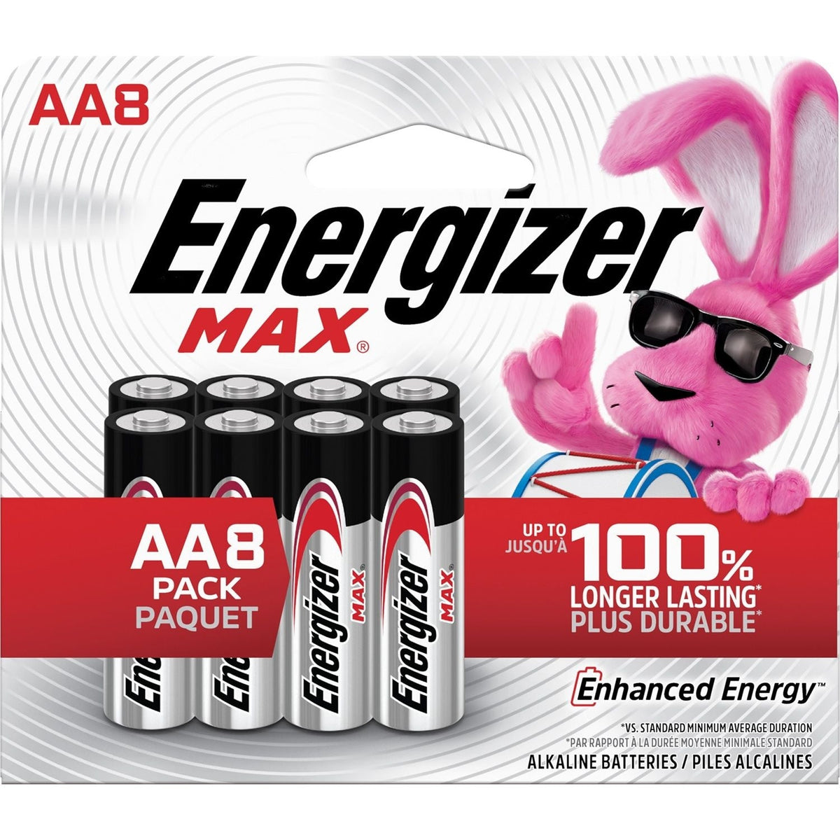 Max 8-pk AA Alkaline Batteries, Long Lasting, All Purpose