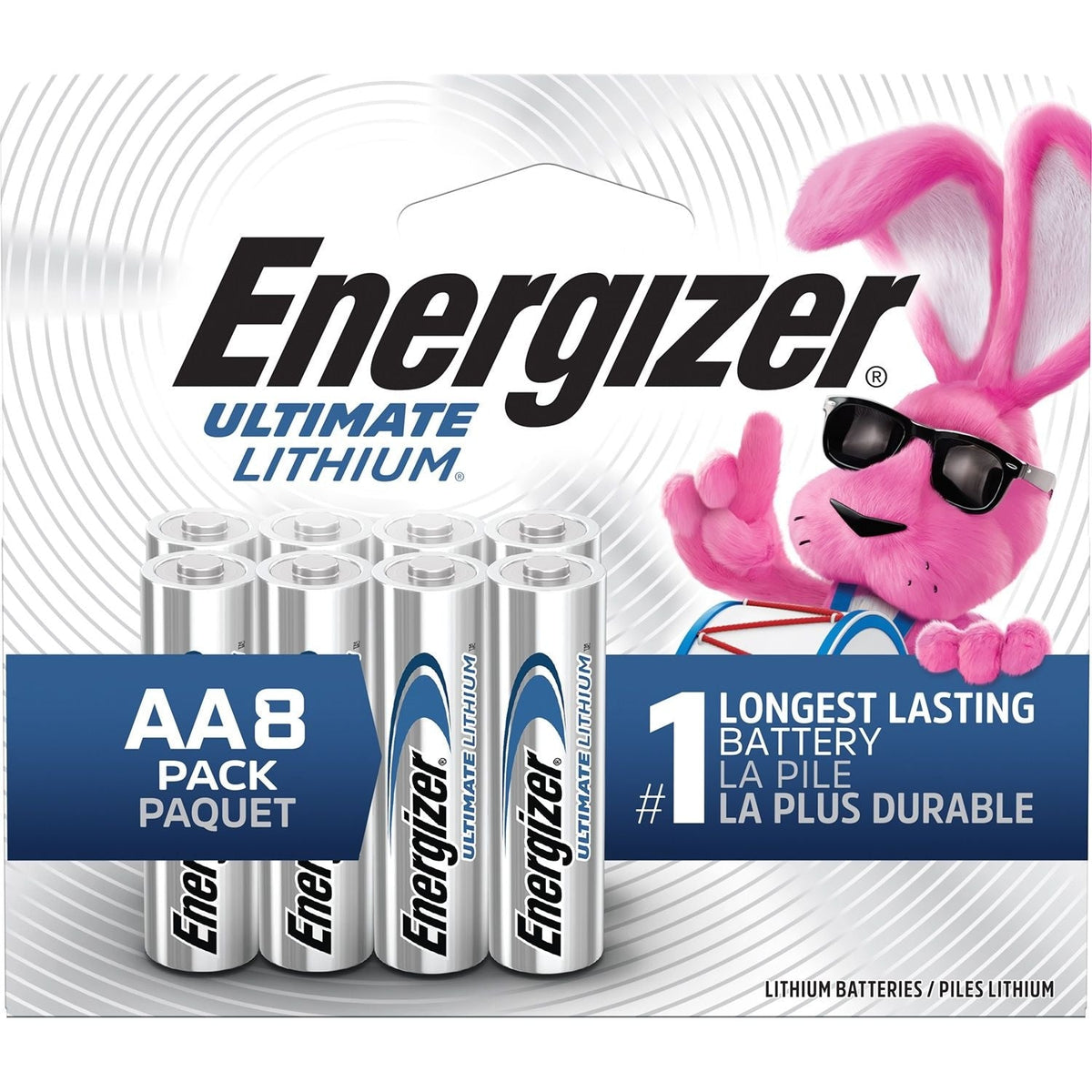 Ultimate AA Lithium Batteries, Long Lasting, All Purpose, 8-pk