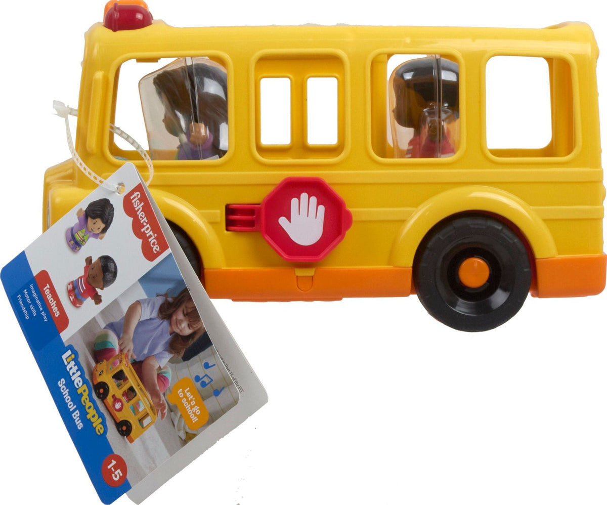 Little People School Bus Musical Toddler Toy with Lights, Sounds & 2 Figures