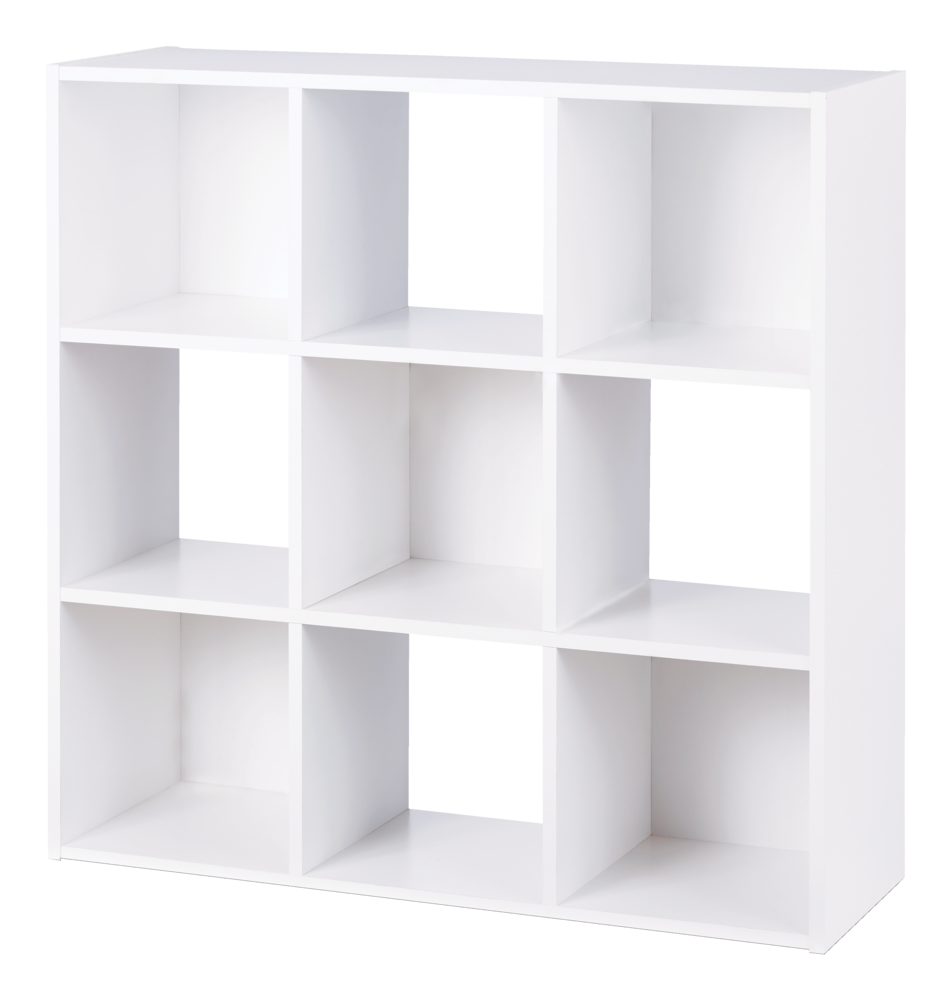 9-Cube Storage Organizer, Bookcase/Bookshelf, White