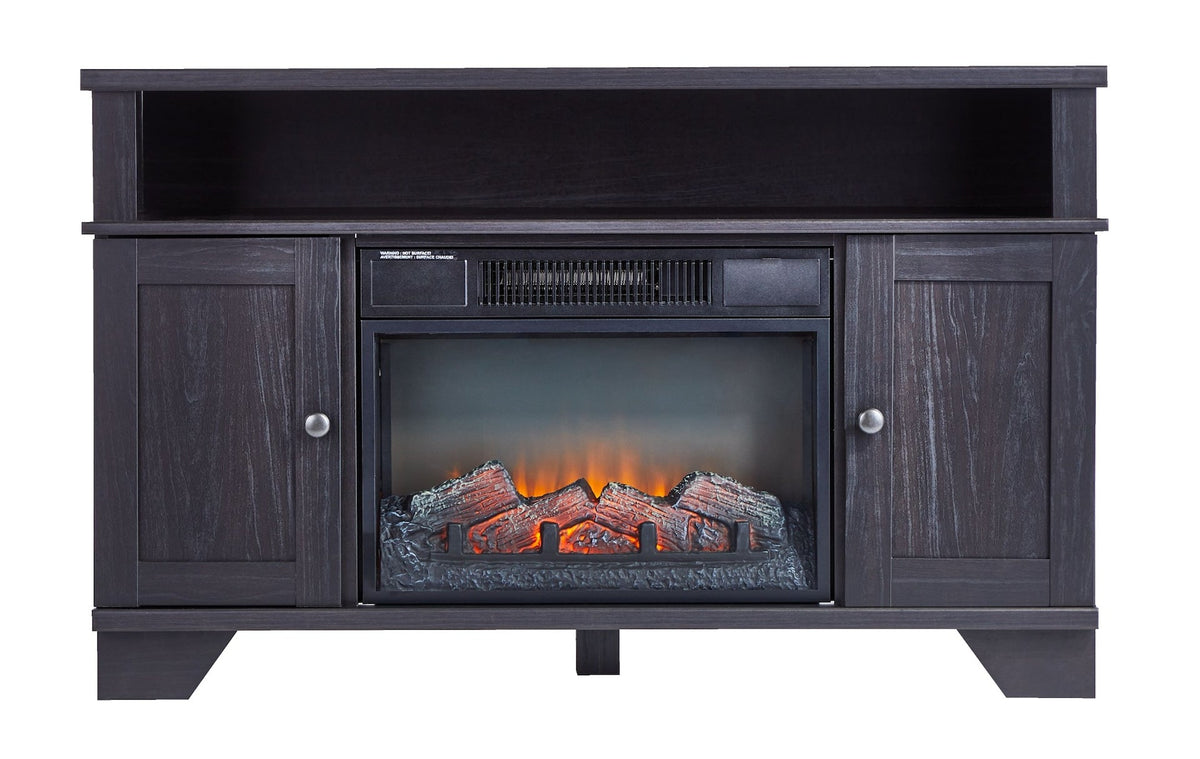 Hamilton Electric Fireplace TV Stand, 44.5-in, 1500W, Brown Cappucino