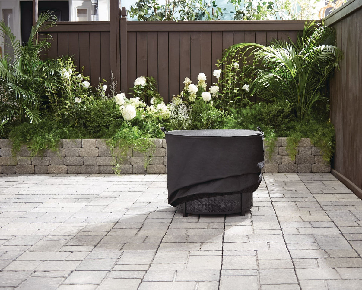 Round Heavy Duty Patio Fire Bowl/Fire Pit Cover, 31 x 24-in