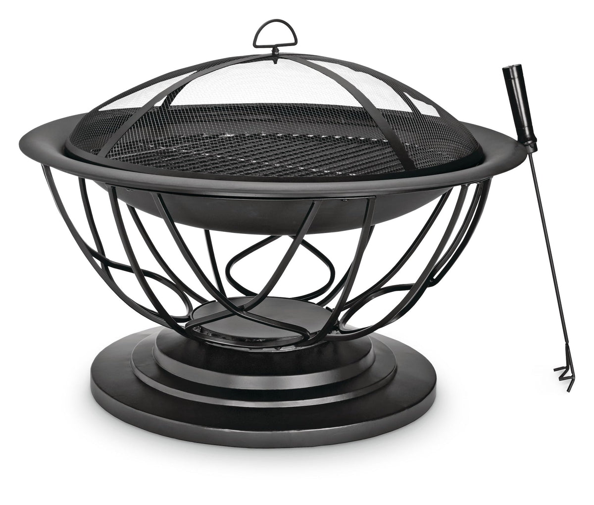 Savona Round Wood-Burning Outdoor Fire Bowl/Fire Pit, 29.5 x 20-in