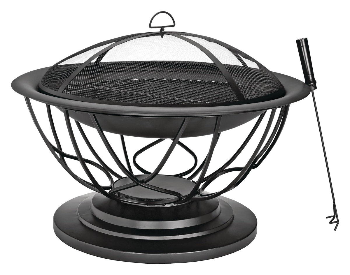 Savona Round Wood-Burning Outdoor Fire Bowl/Fire Pit, 29.5 x 20-in