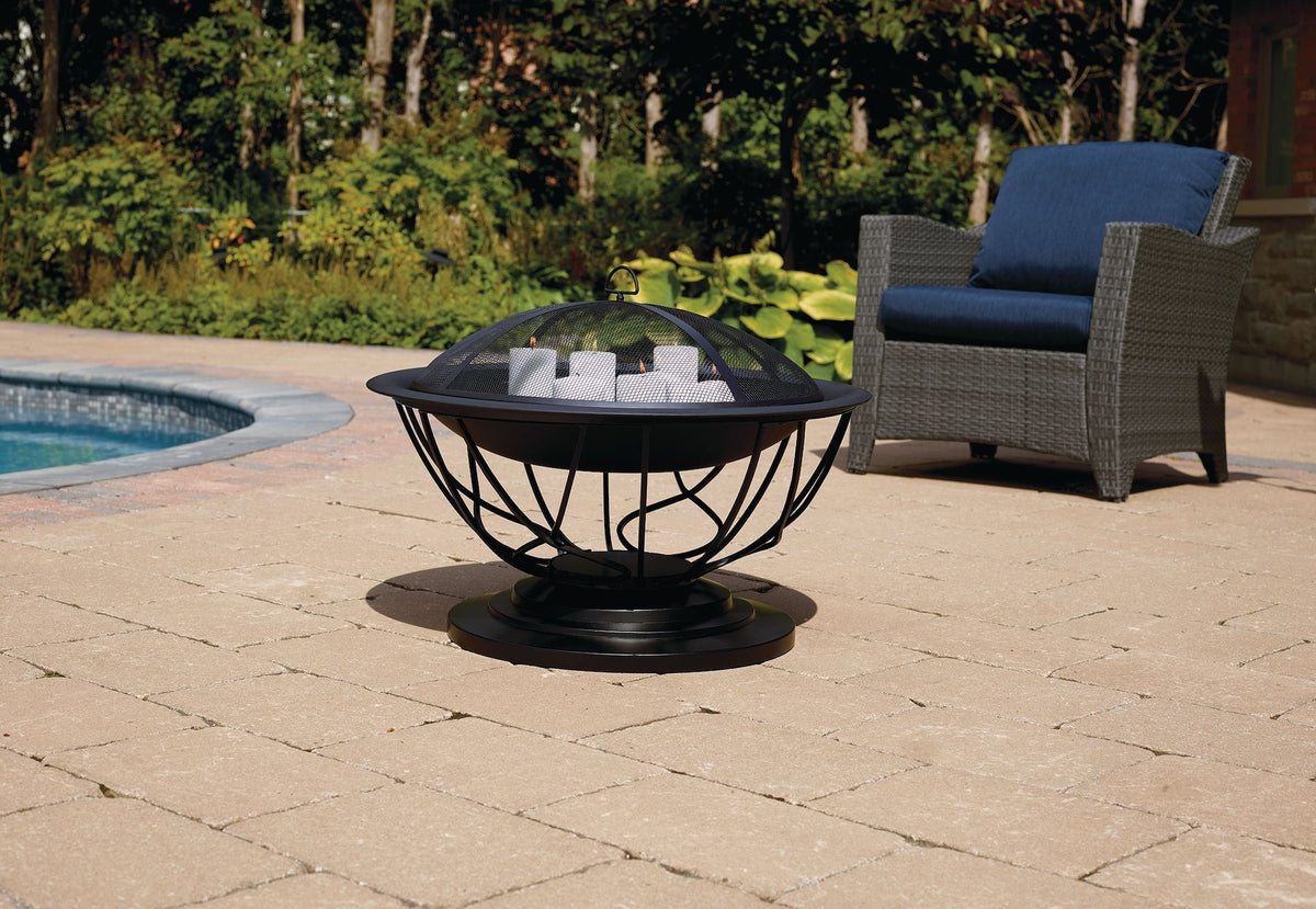 Savona Round Wood-Burning Outdoor Fire Bowl/Fire Pit, 29.5 x 20-in