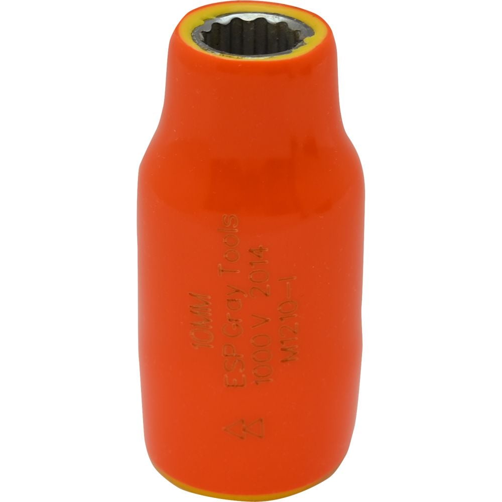 1/2-in Drive Standard Length Socket, Assorted Sizes, Metric, 12 Point, 1000V Insulated