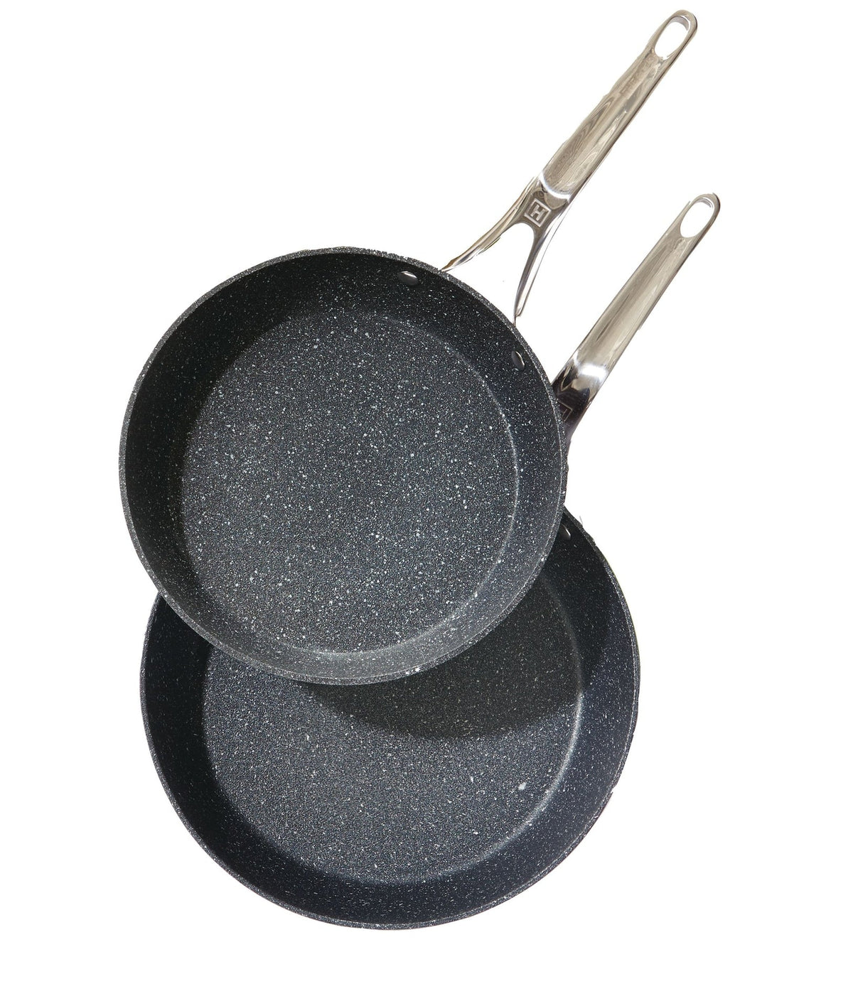 Heritage The Rock Frying Pan, Non-stick, Dishwasher & Oven Safe, 26cm & 30cm, Black, 2-pk