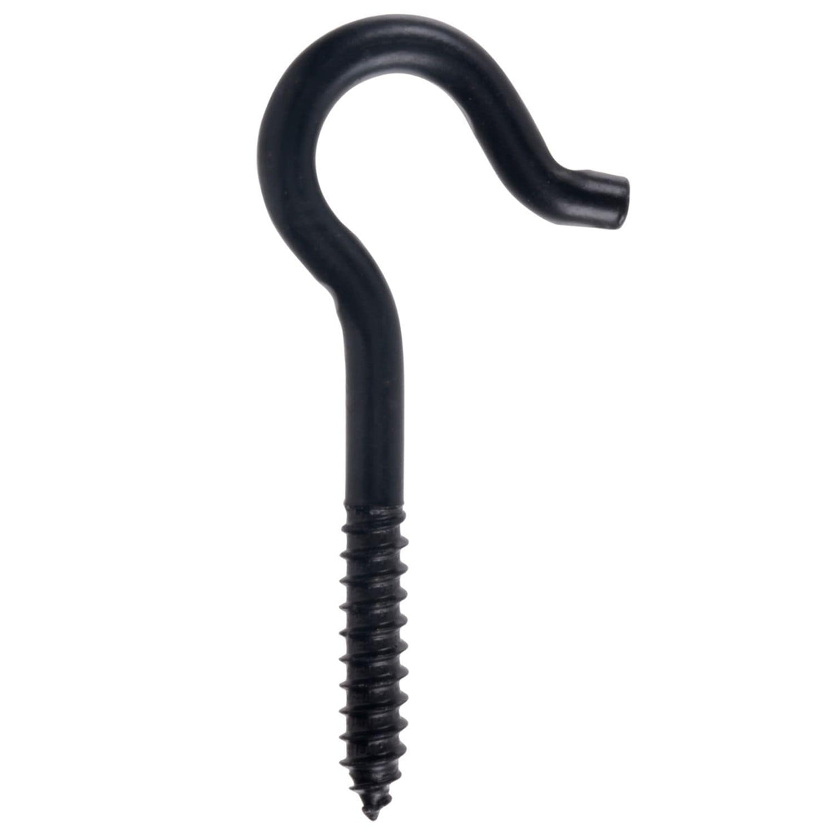 Screw Hook, 3/8 x 4-7/8-in, Black