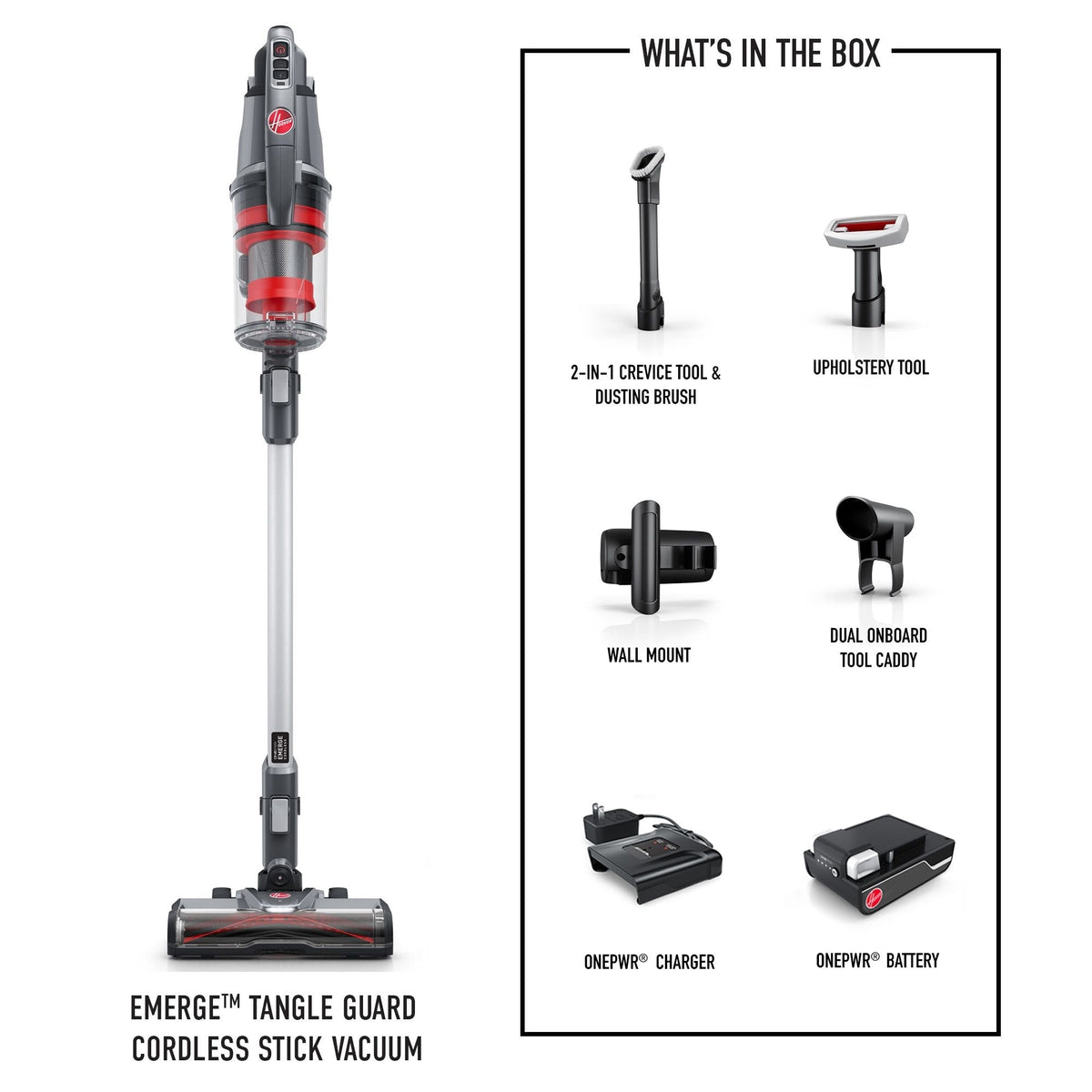 Hoover ONEPWR Emerge Tangle Guard Cordless Stick Vacuum