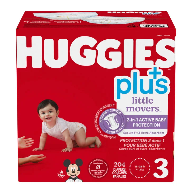 Huggies Little Snugglers Plus Diapers, Sizes 1 - 2