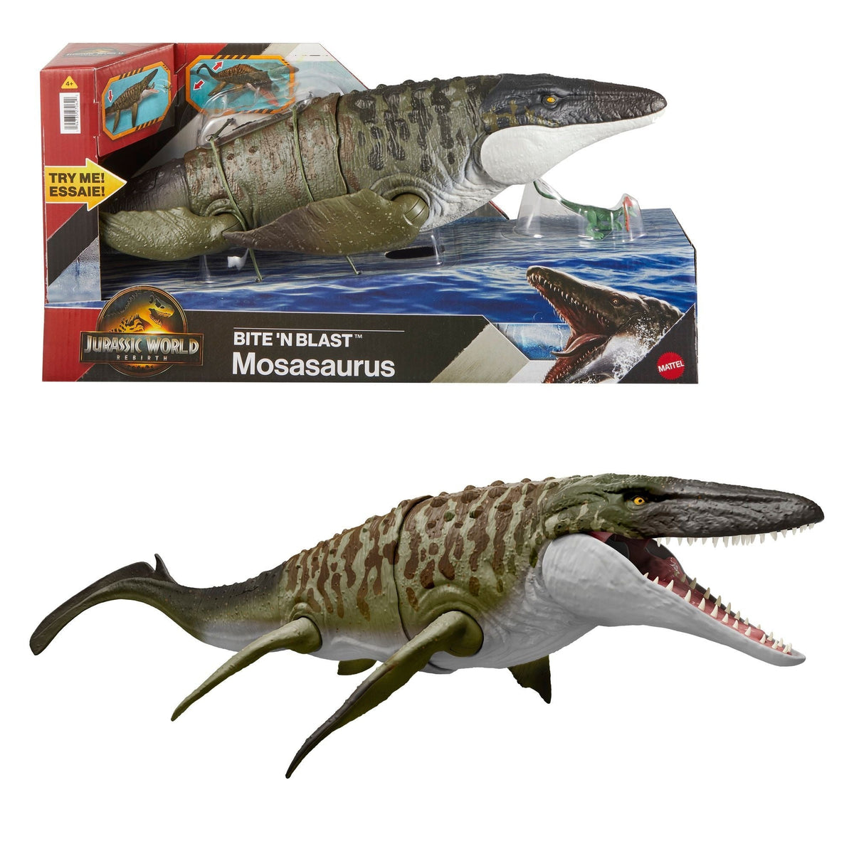 Bite 'N Blast Mosasaurus Toy for Ages 3+